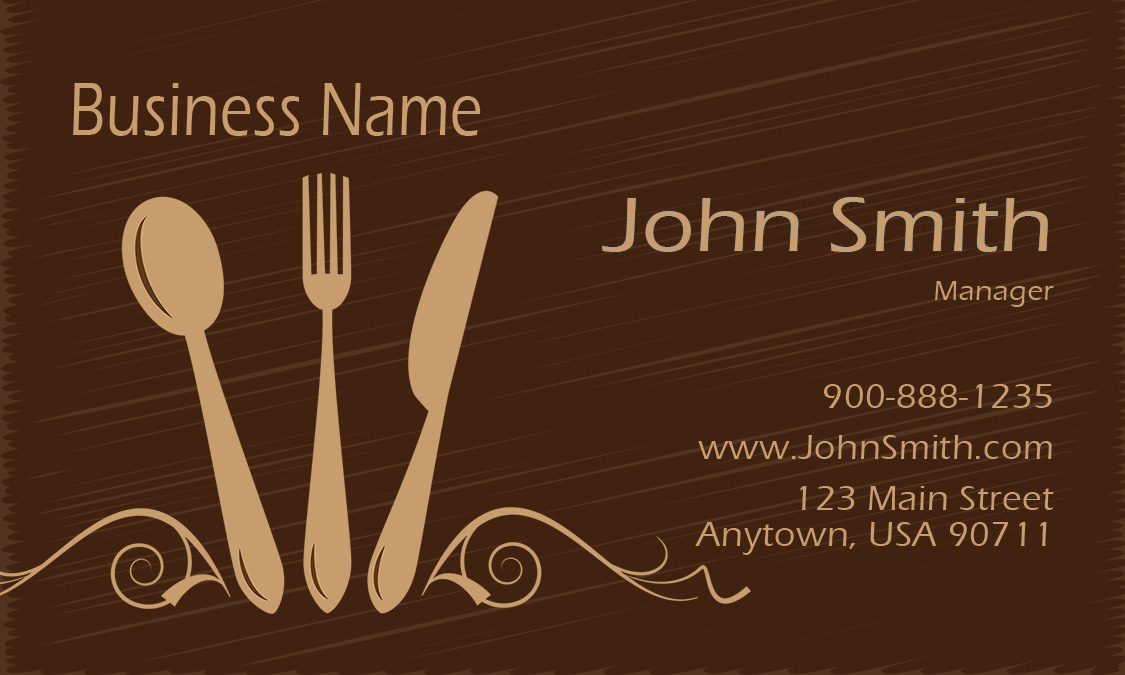Catering Business Cards Templates Free Download